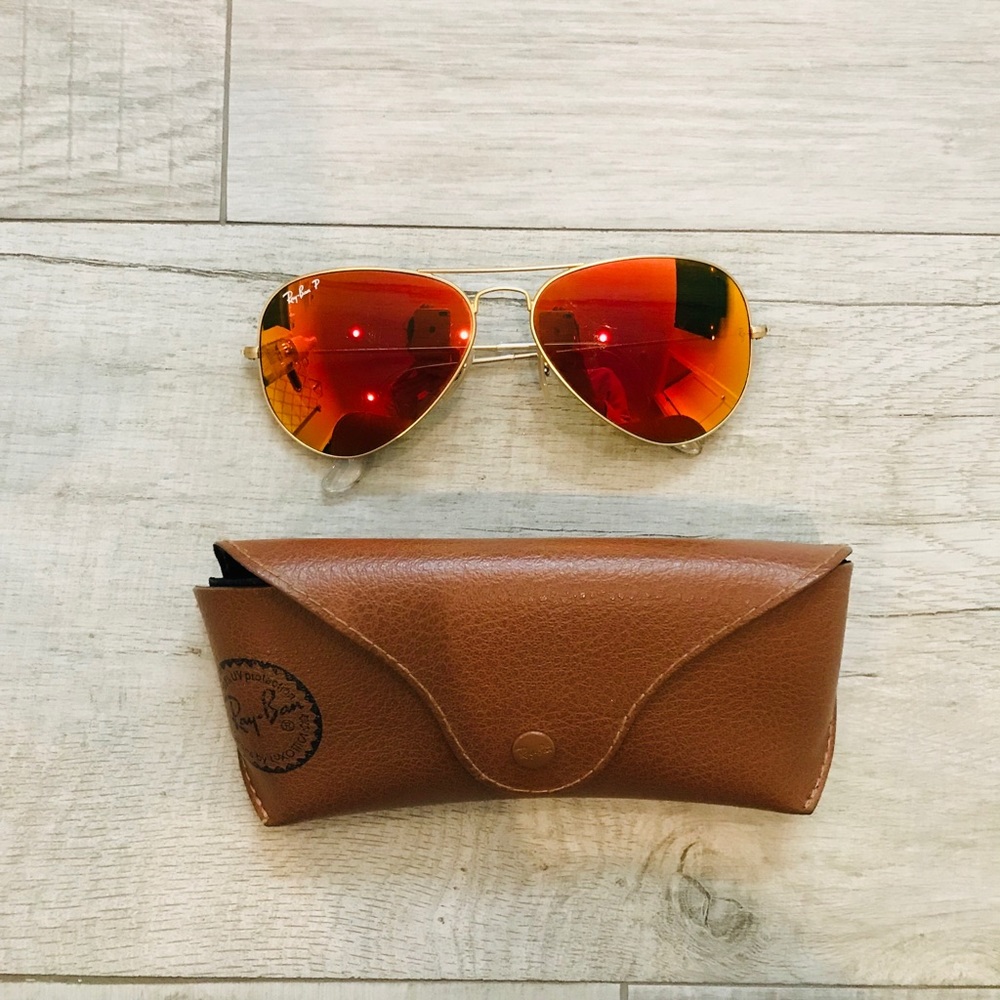 Ray Ban Aviator Flash Lenses Polarized Sunglasses